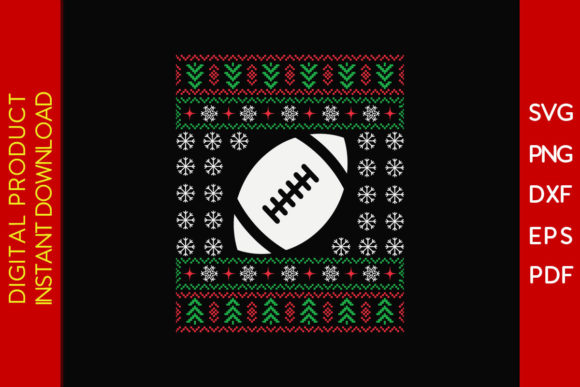 American Football Christmas Ugly Design